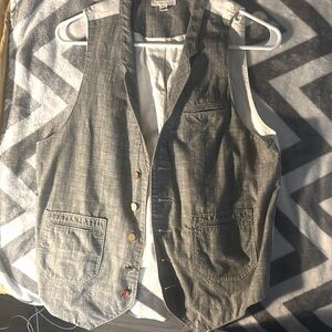 Vintage Urban Outfitters gray and cream men vest